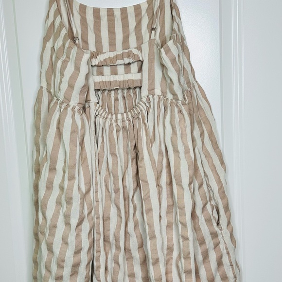 Lucky Brand Striped Tan and White Women's dress - Picture 5 of 10